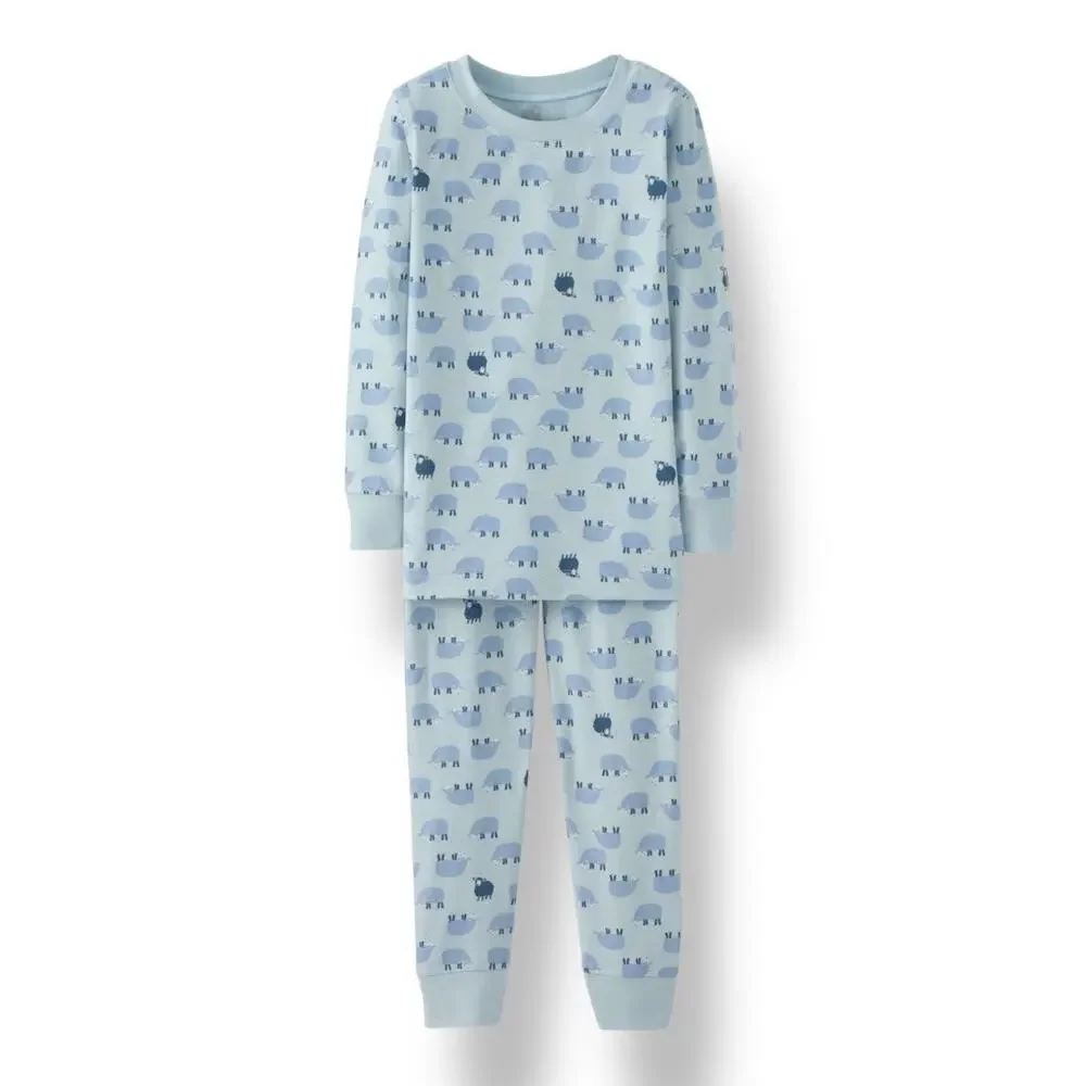 Hanna Andersson HannaSoft Pajamas Mini Lamb on Celestial Blue. Size 4 NWT